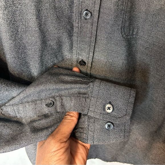 7 For All Mankind Men’s Button Down Shirt Long Sleeve Gray 100%cotton Size M - Picture 8 of 16